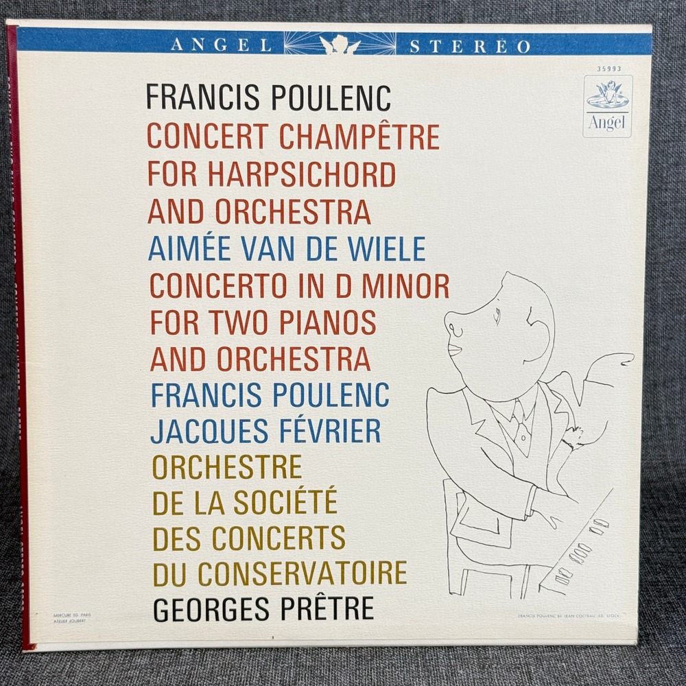 Francis Poulenc Concert Champetre Concerto D Minor Angel S 35993 Vinyl - NM